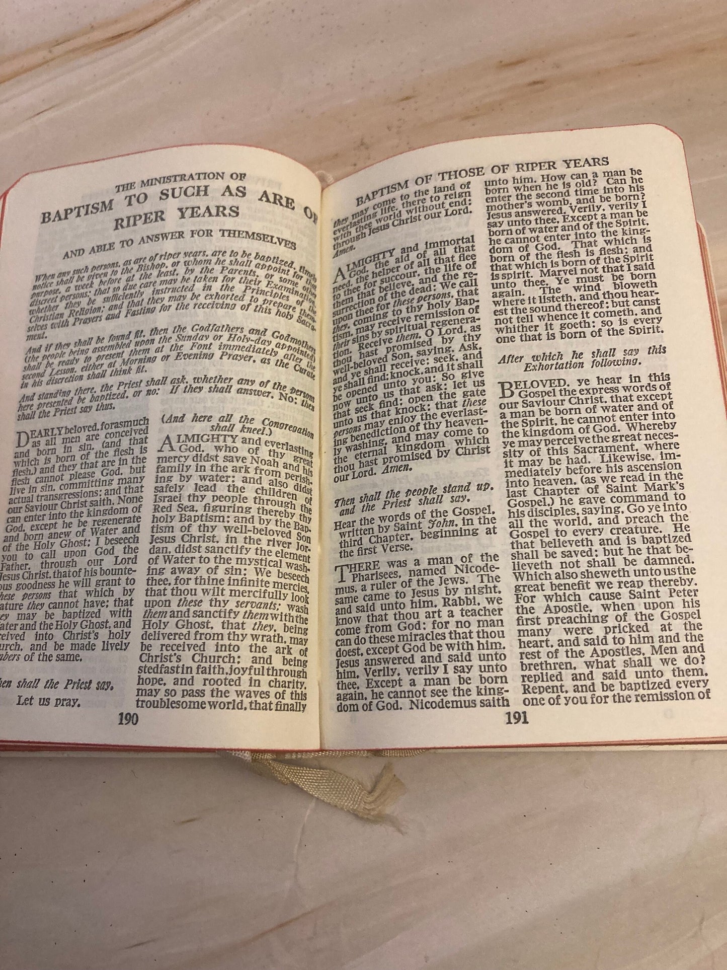Pocket White Book of Common Prayer with Case Vintage Mini Prayer Book Christian Gift Rare - Ref x308