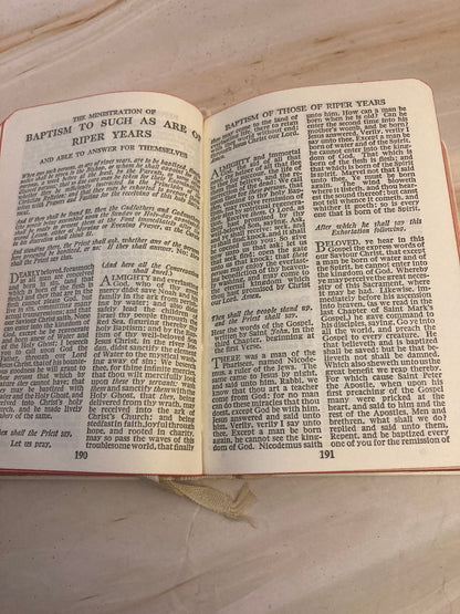 Pocket White Book of Common Prayer with Case Vintage Mini Prayer Book Christian Gift Rare - Ref x308
