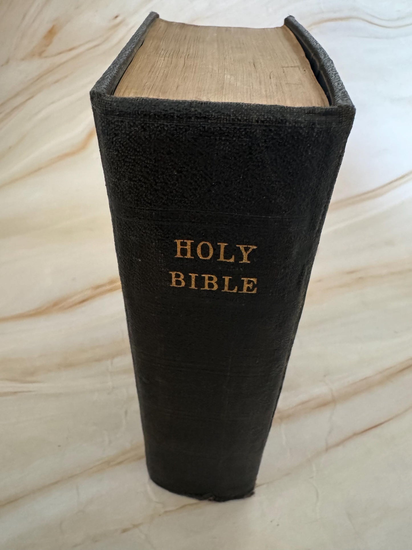 1920s Holy Bible King James Version Scottish Christian Union Antique Bible Black Hardcover KJV Bible - Ref X672