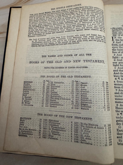 1920s Holy Bible King James Version Scottish Christian Union Antique Bible Black Hardcover KJV Bible - Ref X672