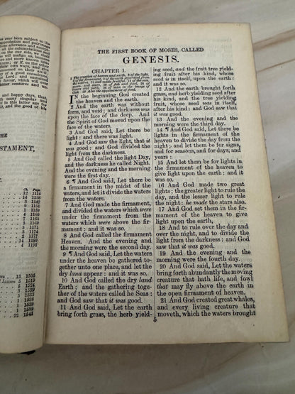1920s Holy Bible King James Version Scottish Christian Union Antique Bible Black Hardcover KJV Bible - Ref X672