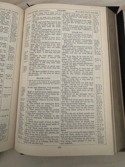 1894 Oxford Holy Bible Antique Yapp Cover KJV Bible - Ref X672
