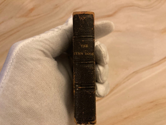 1800s Antique Mini Hymn Book – Leather Pocket Christian Hymnal - Ref x305