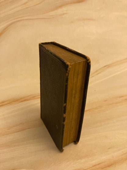 1800s Antique Mini Hymn Book – Leather Pocket Christian Hymnal - Ref x305