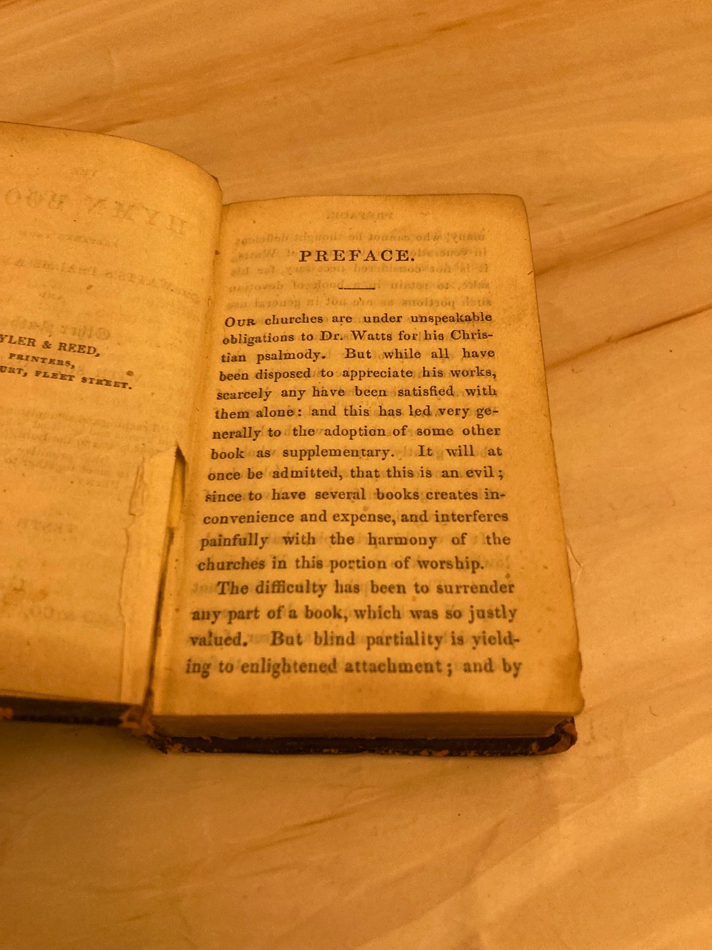 1800s Antique Mini Hymn Book – Leather Pocket Christian Hymnal - Ref x305