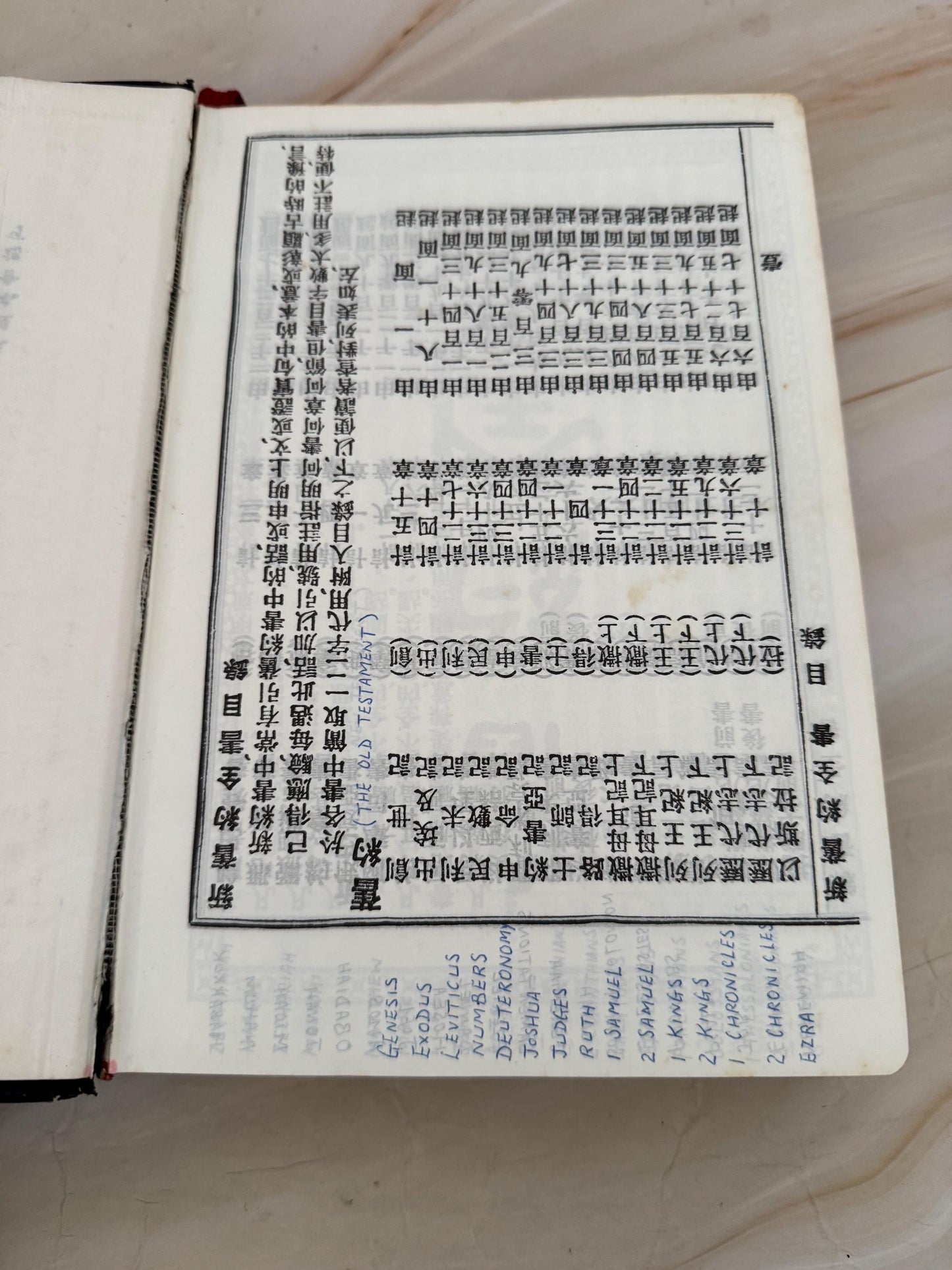 Vintage Chinese Bible 1979 Hong Kong Edition Holy Bible Chinese Text Red Ribbon Marker - Ref X671