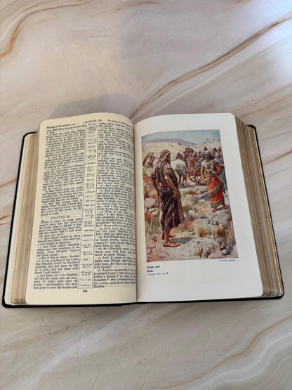 Antique 1931 Holy Bible KJV with Illustrations & Maps - Ref x670