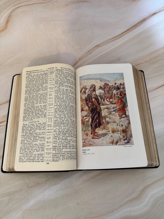 Antique 1931 Holy Bible KJV with Illustrations & Maps - Ref x670