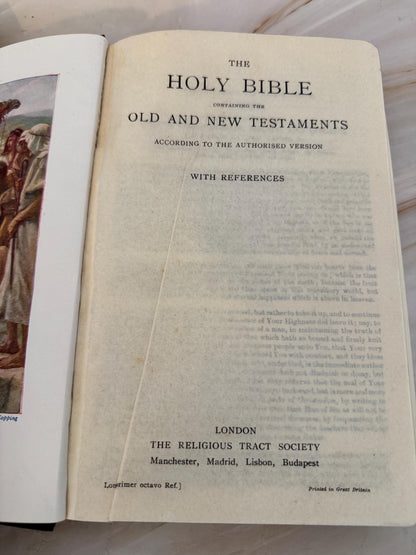 Antique 1931 Holy Bible KJV with Illustrations & Maps - Ref x670