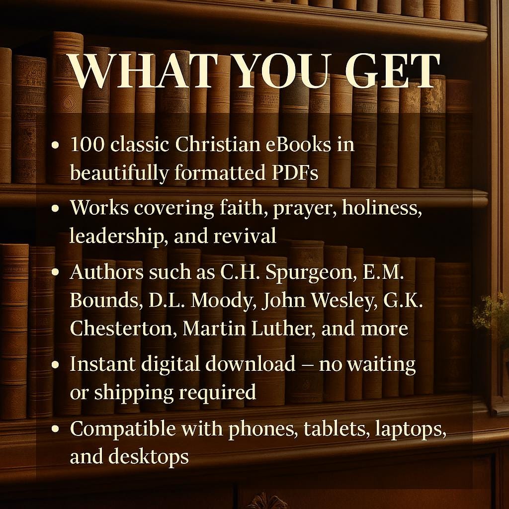 100 Classic Christian eBooks Library – Vintage Theology & Bible Study PDF Collection | Instant Download