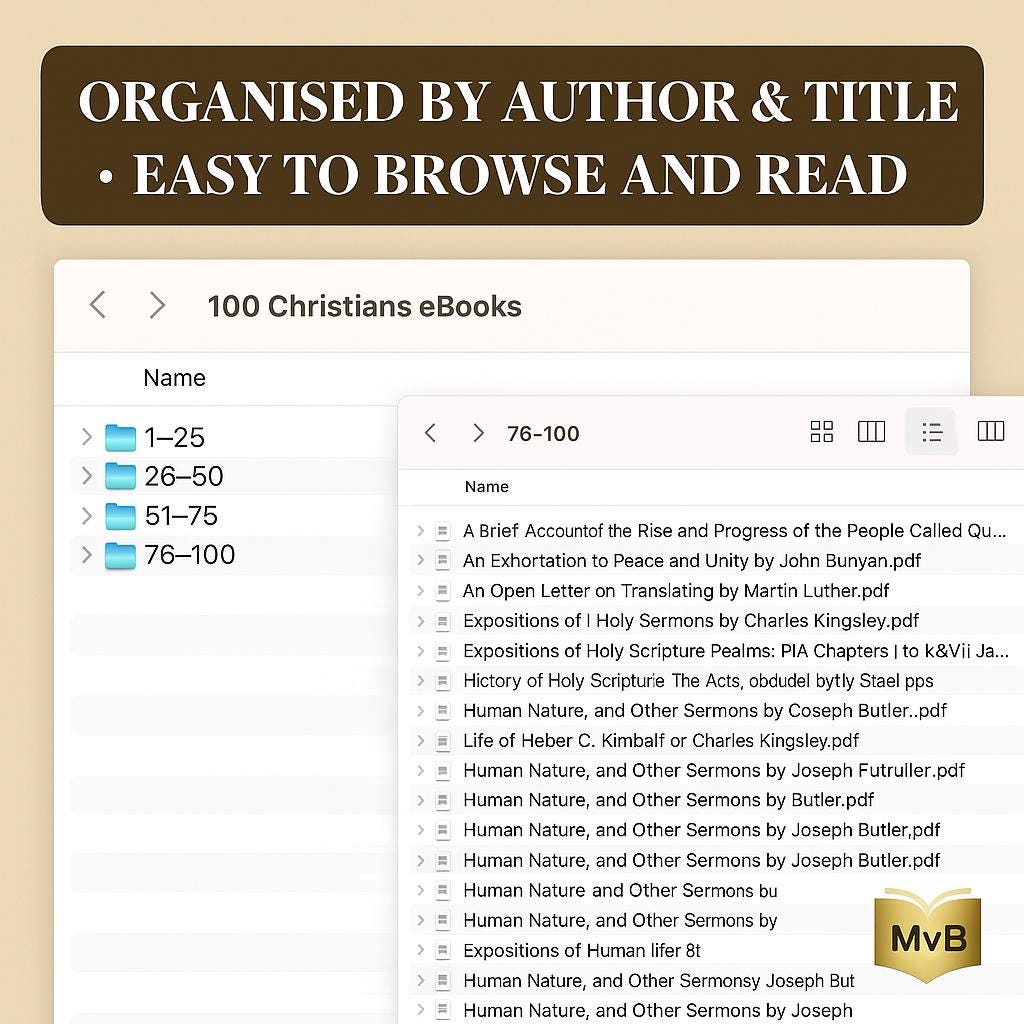 100 Classic Christian eBooks Library – Vintage Theology & Bible Study PDF Collection | Instant Download
