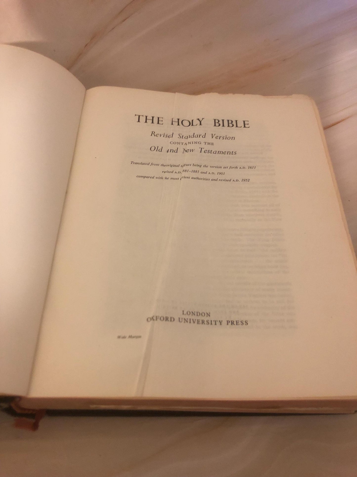 1952 RSV Holy Bible Cross Reference Vintage Christian Bible Study Bible - (Ref x441)