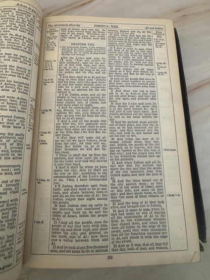 1890s Oxford Holy Bible Antique Yapp Edge Bible Victorian King James Bible Leather Bound - Ref X669