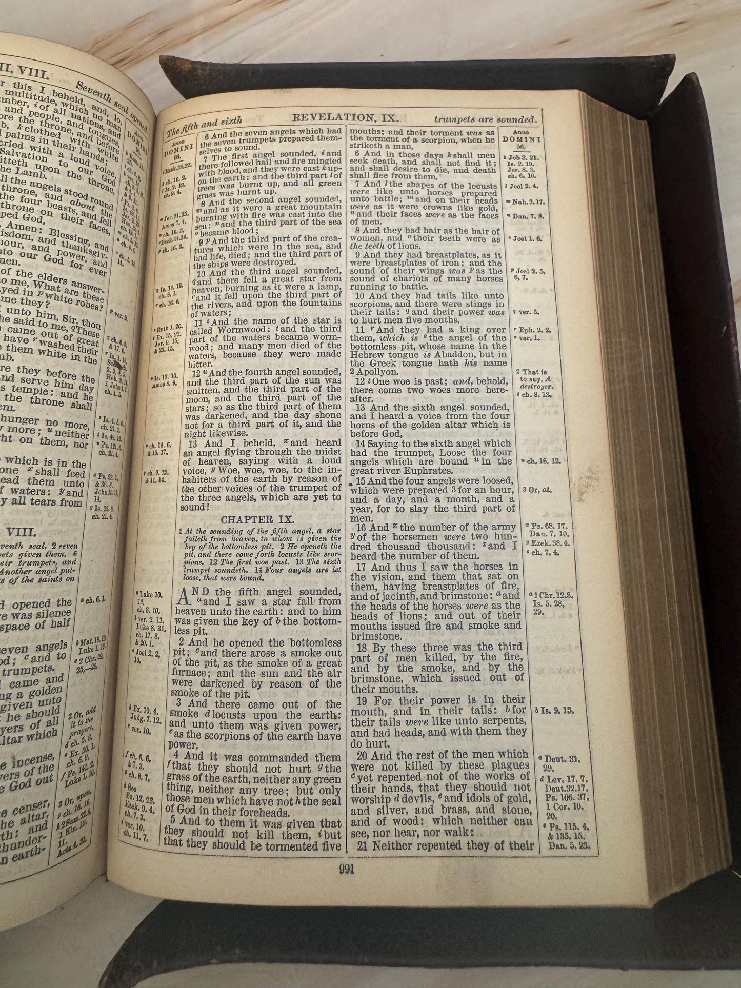 1890s Oxford Holy Bible Antique Yapp Edge Bible Victorian King James Bible Leather Bound - Ref X669