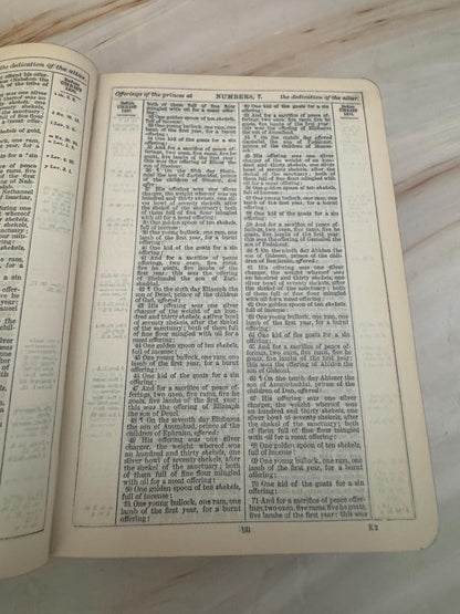 1897 Queen Victoria Jubilee Holy Bible Antique Victorian King James Bible Leather Bound - Ref X668
