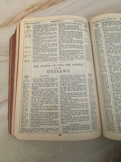 1897 Queen Victoria Jubilee Holy Bible Antique Victorian King James Bible Leather Bound - Ref X668