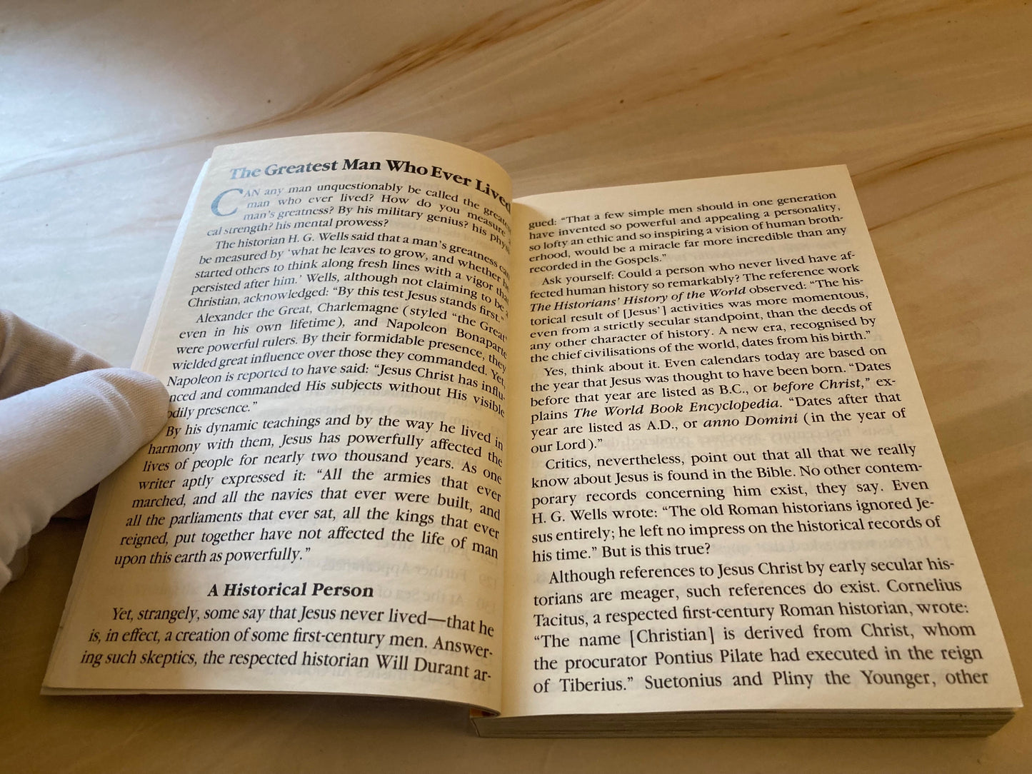 The Greatest Man Who Ever Lived – Christian Bible Stories Book - Ref x291