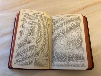 Vintage Common Prayer & Church Hymns Red Leather Prayer Book –  Pocket Size - Ref x286