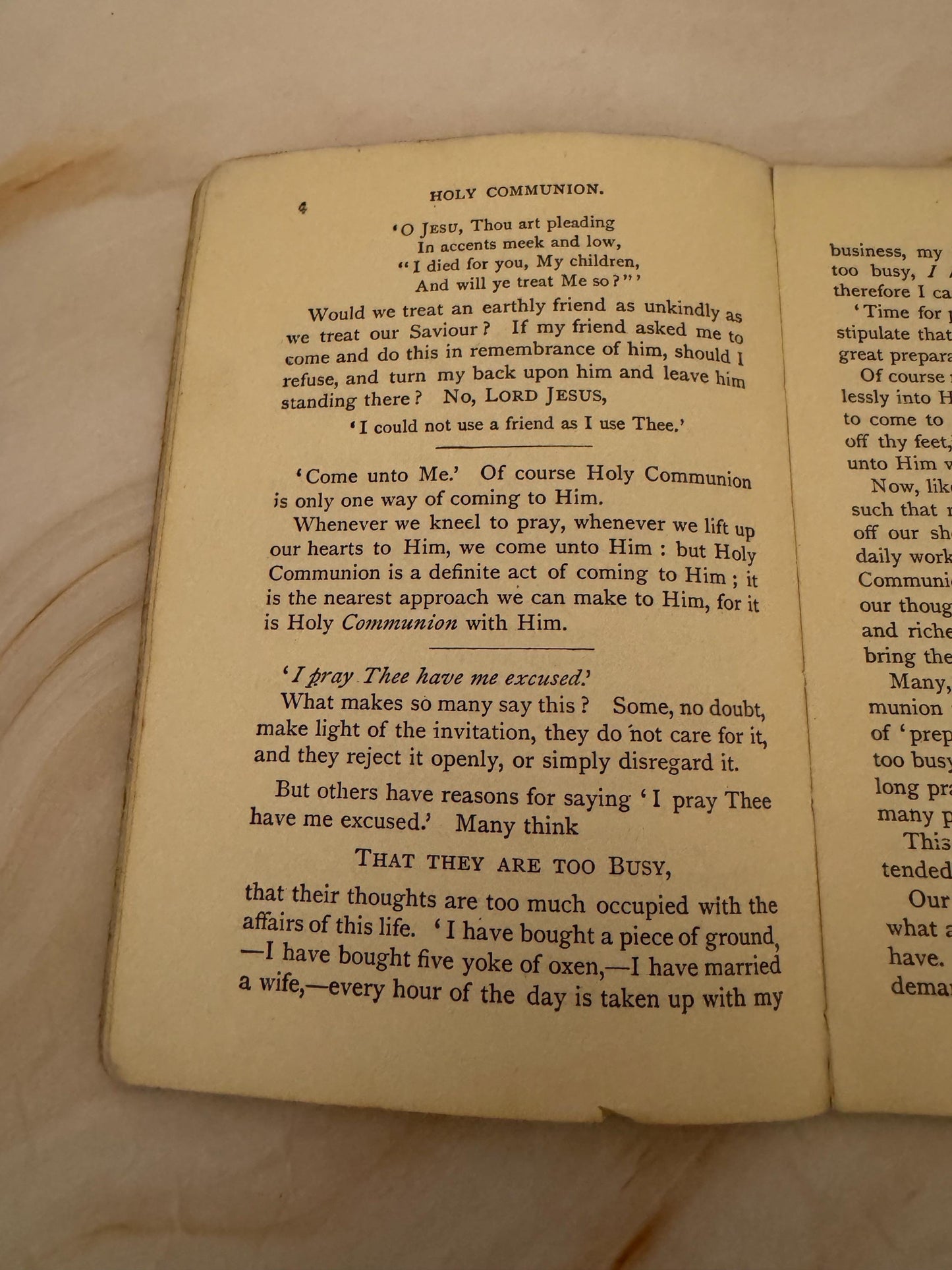1923 Holy Communion Devotional Booklet by Fidelis – Antique Christian Prayer Book- Ref x666