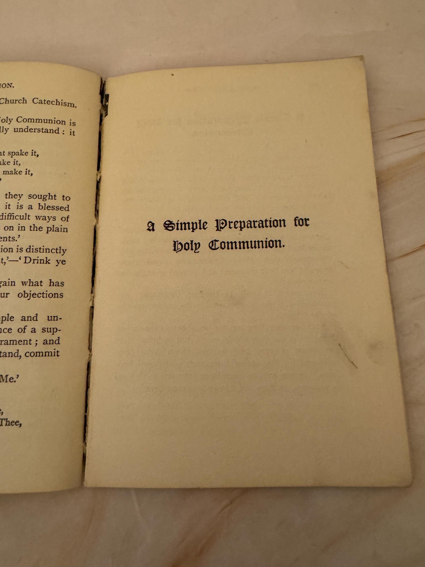 1923 Holy Communion Devotional Booklet by Fidelis – Antique Christian Prayer Book- Ref x666