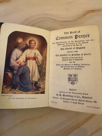 1921 Book of Common Prayer Illustrated Mini Church of England Prayer Book - Ref x665