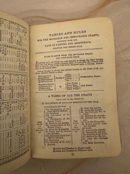 1921 Book of Common Prayer Illustrated Mini Church of England Prayer Book - Ref x665