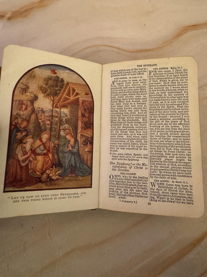 1921 Book of Common Prayer Illustrated Mini Church of England Prayer Book - Ref x665