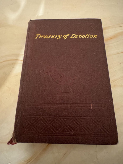 1916 Treasury of Devotion Antique Prayer Book Christian Devotional - Ref X661