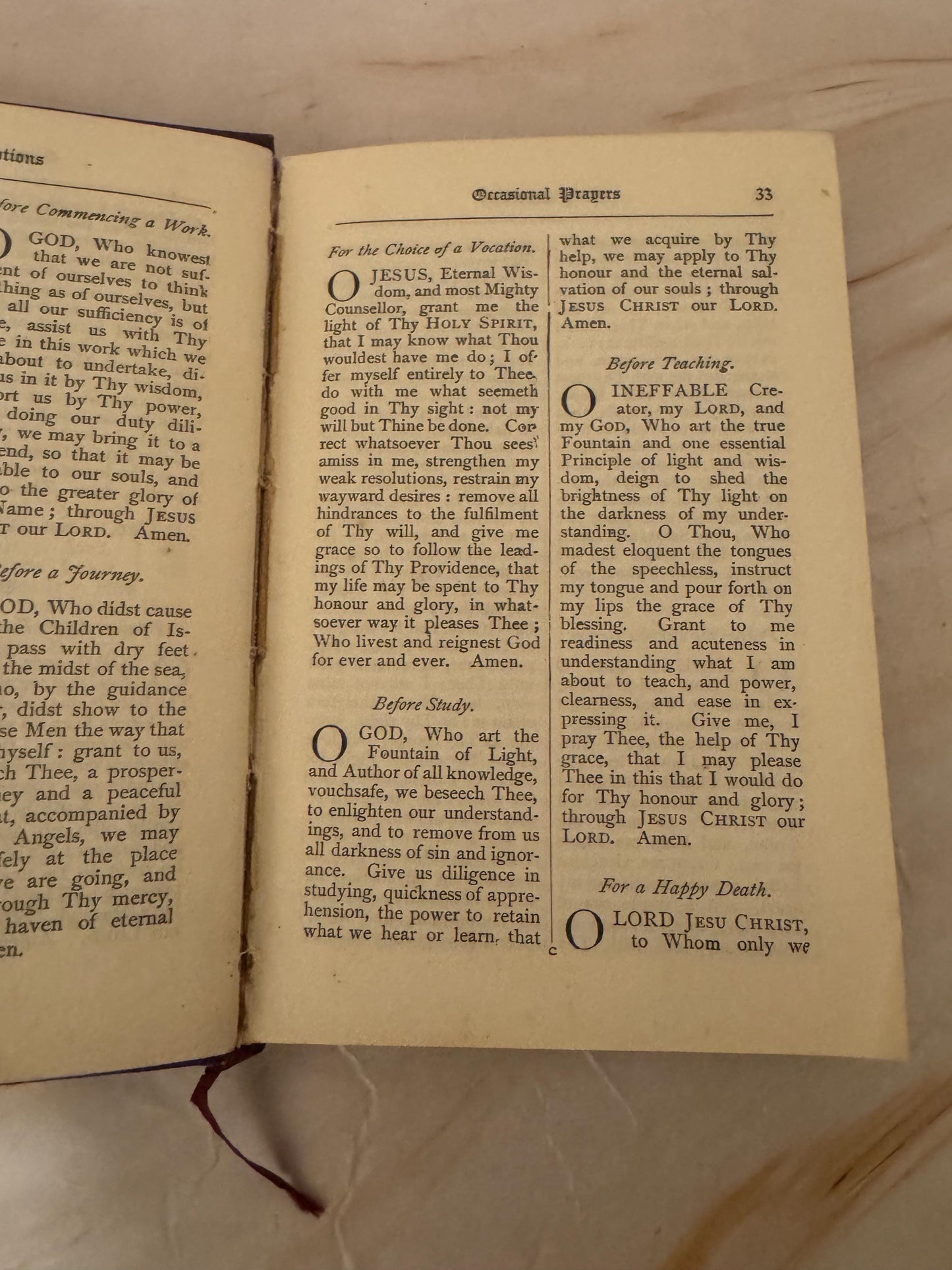 1916 Treasury of Devotion Antique Prayer Book Christian Devotional - Ref X661