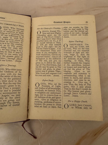1916 Treasury of Devotion Antique Prayer Book Christian Devotional - Ref X661