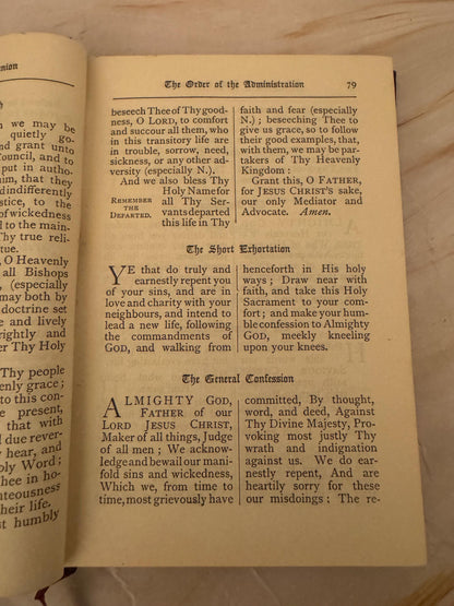 1916 Treasury of Devotion Antique Prayer Book Christian Devotional - Ref X661