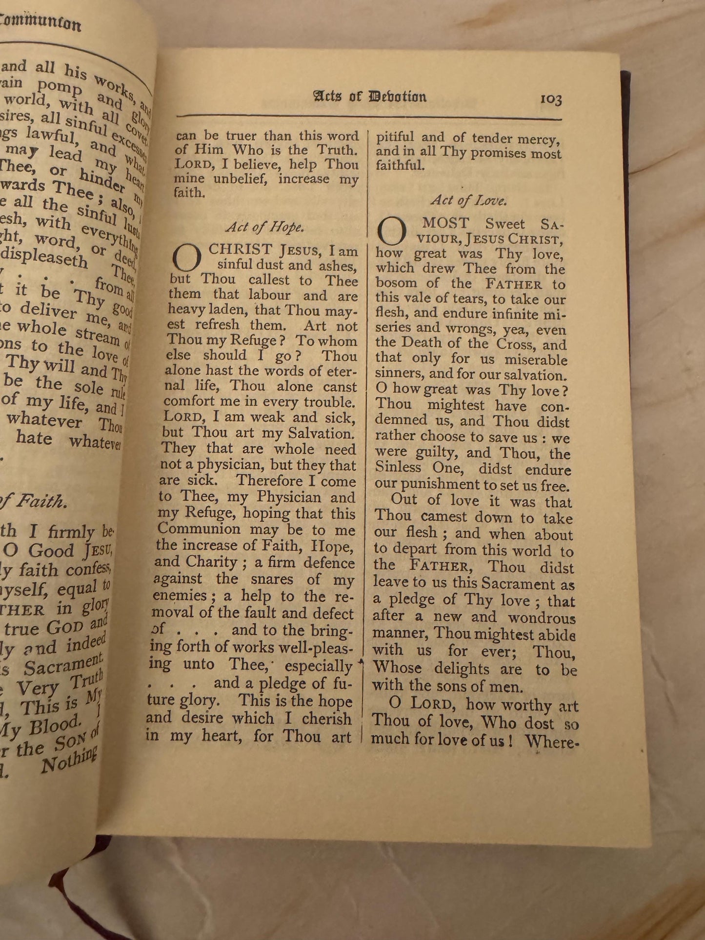 1916 Treasury of Devotion Antique Prayer Book Christian Devotional - Ref X661