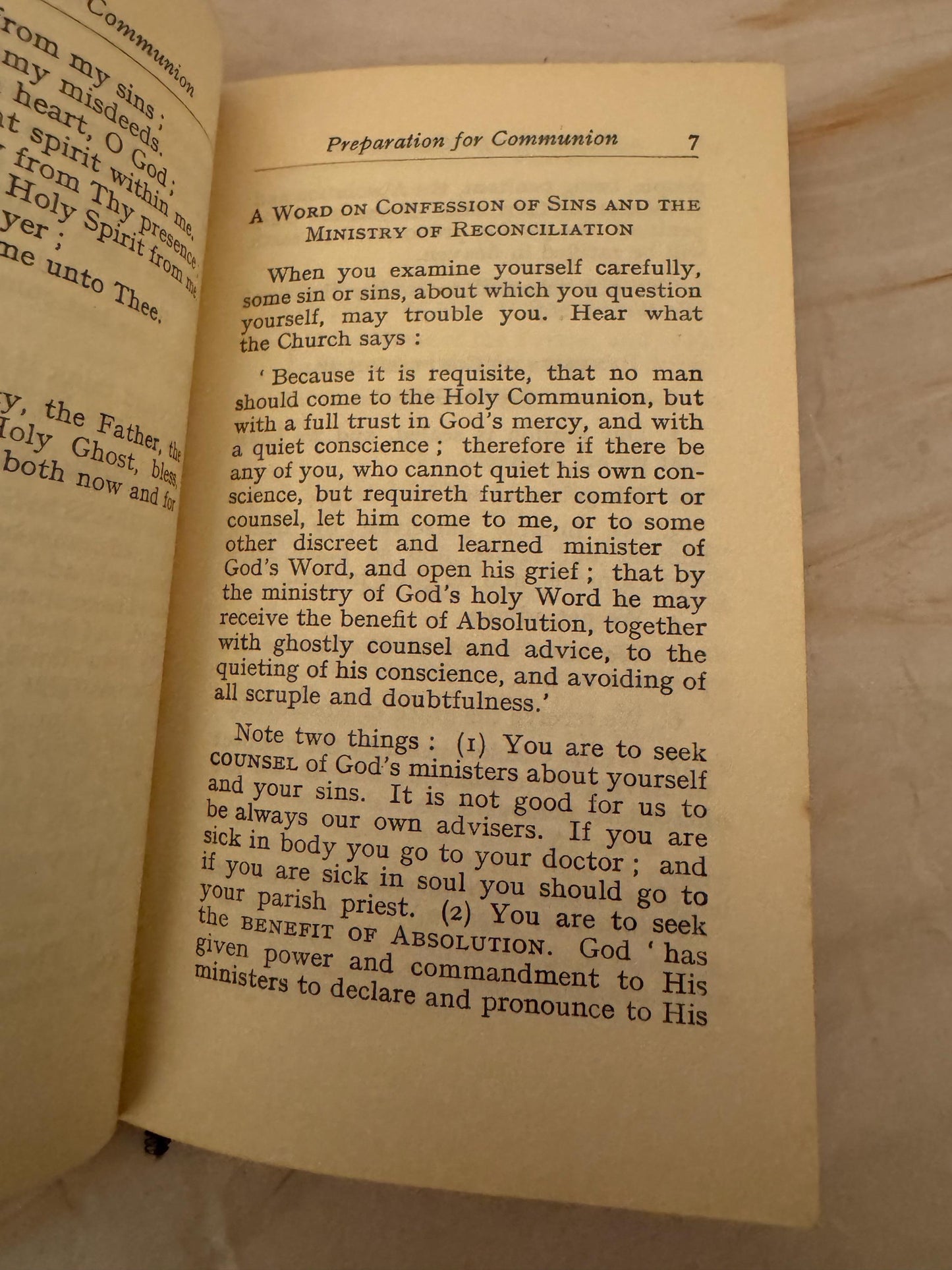 1938 An Altar Book for Servers Vintage Anglican Church Book - Ref X659