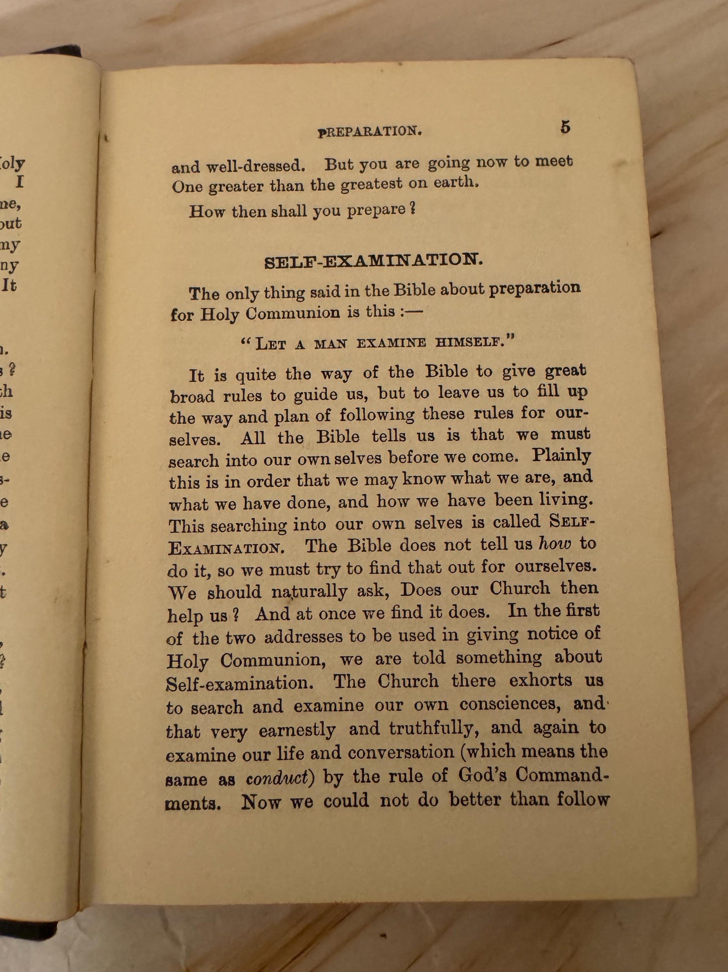 1914 Holy Communion Preparation Companion Antique Christian Book - Ref X660