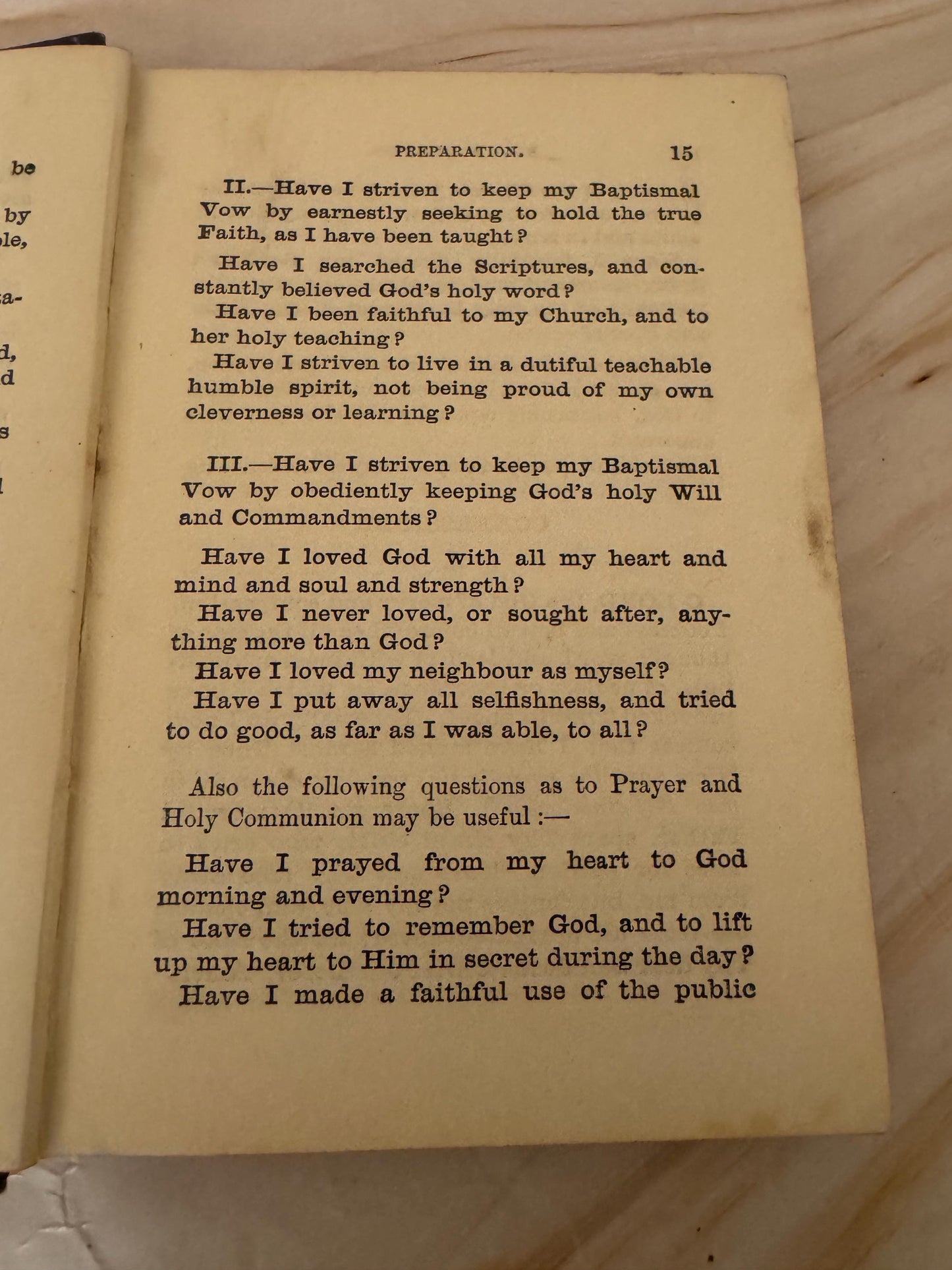 1914 Holy Communion Preparation Companion Antique Christian Book - Ref X660