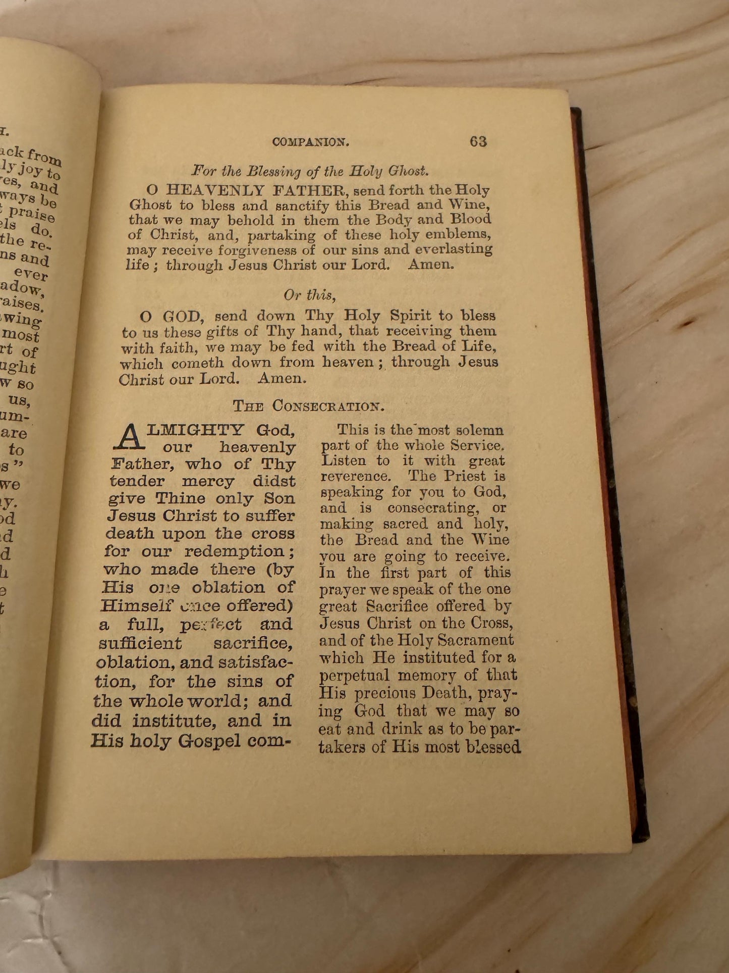 1914 Holy Communion Preparation Companion Antique Christian Book - Ref X660