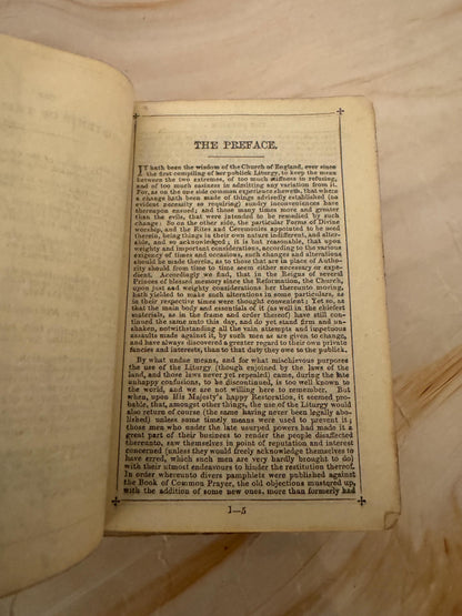 1891 Victorian Book of Common Prayer Mini Leather Prayer Book - Ref X657