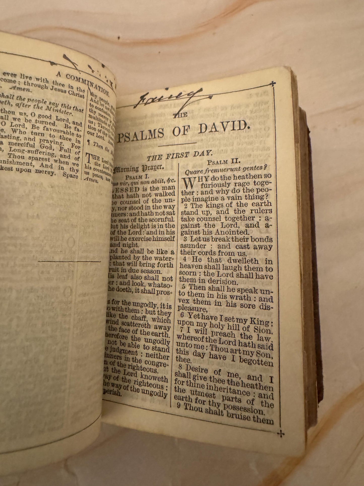 1891 Victorian Book of Common Prayer Mini Leather Prayer Book - Ref X657