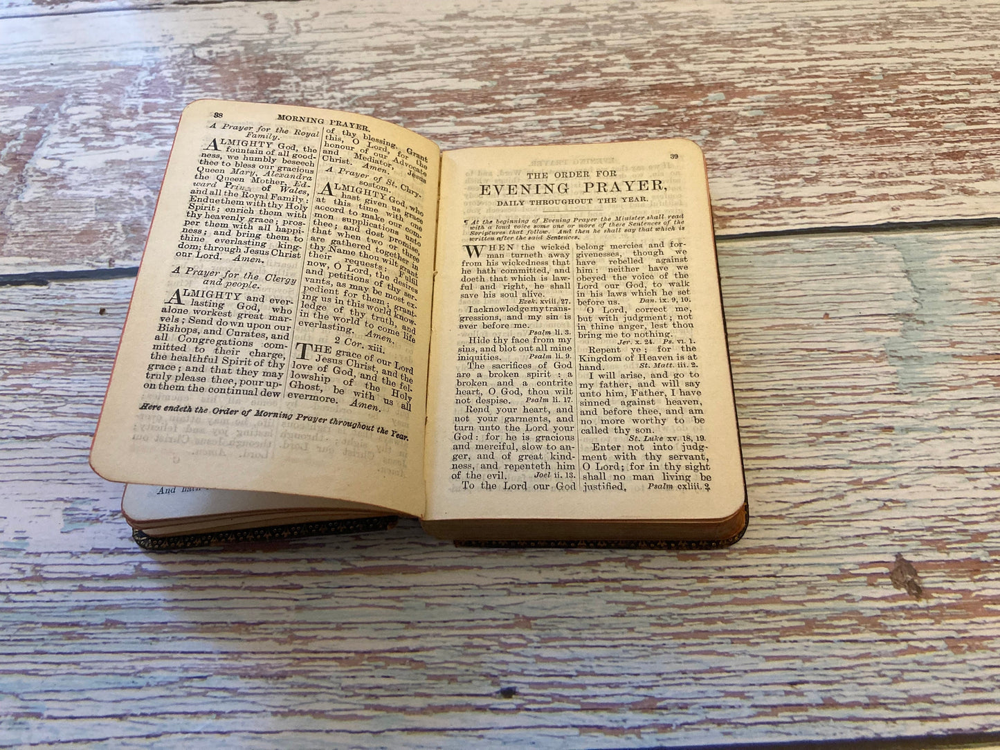 Antique Hymn Books 1800s Common Prayer Hymns Set Church Hymnal Vintage Religious Books - Ref x50