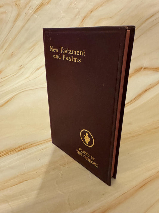 c.1945 Gideons New Testament and Psalms KJV Vintage Bible, Rare Pocket Bible, King James Version - Ref X648