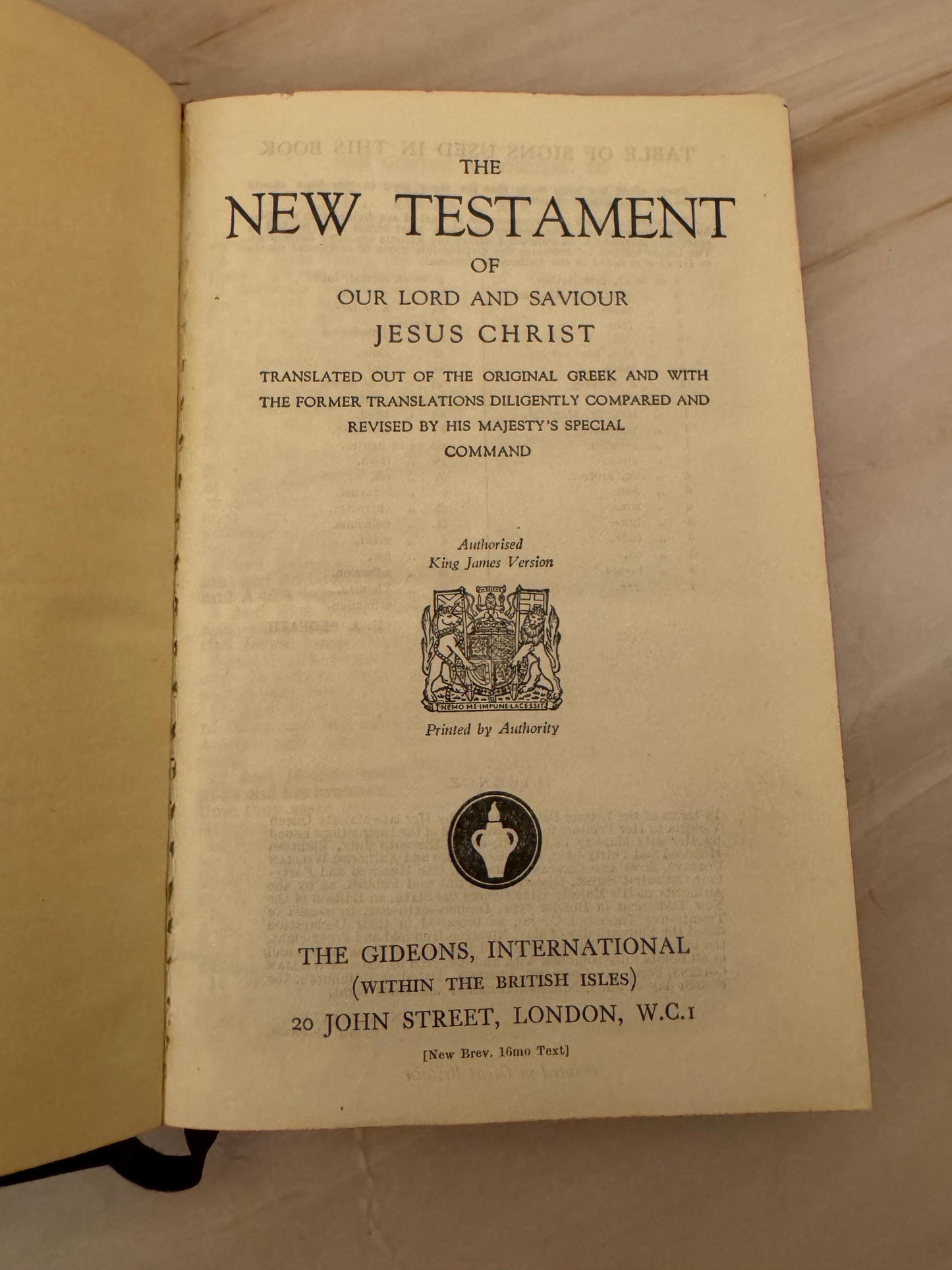 c.1945 Gideons New Testament and Psalms KJV Vintage Bible, Rare Pocket Bible, King James Version - Ref X648