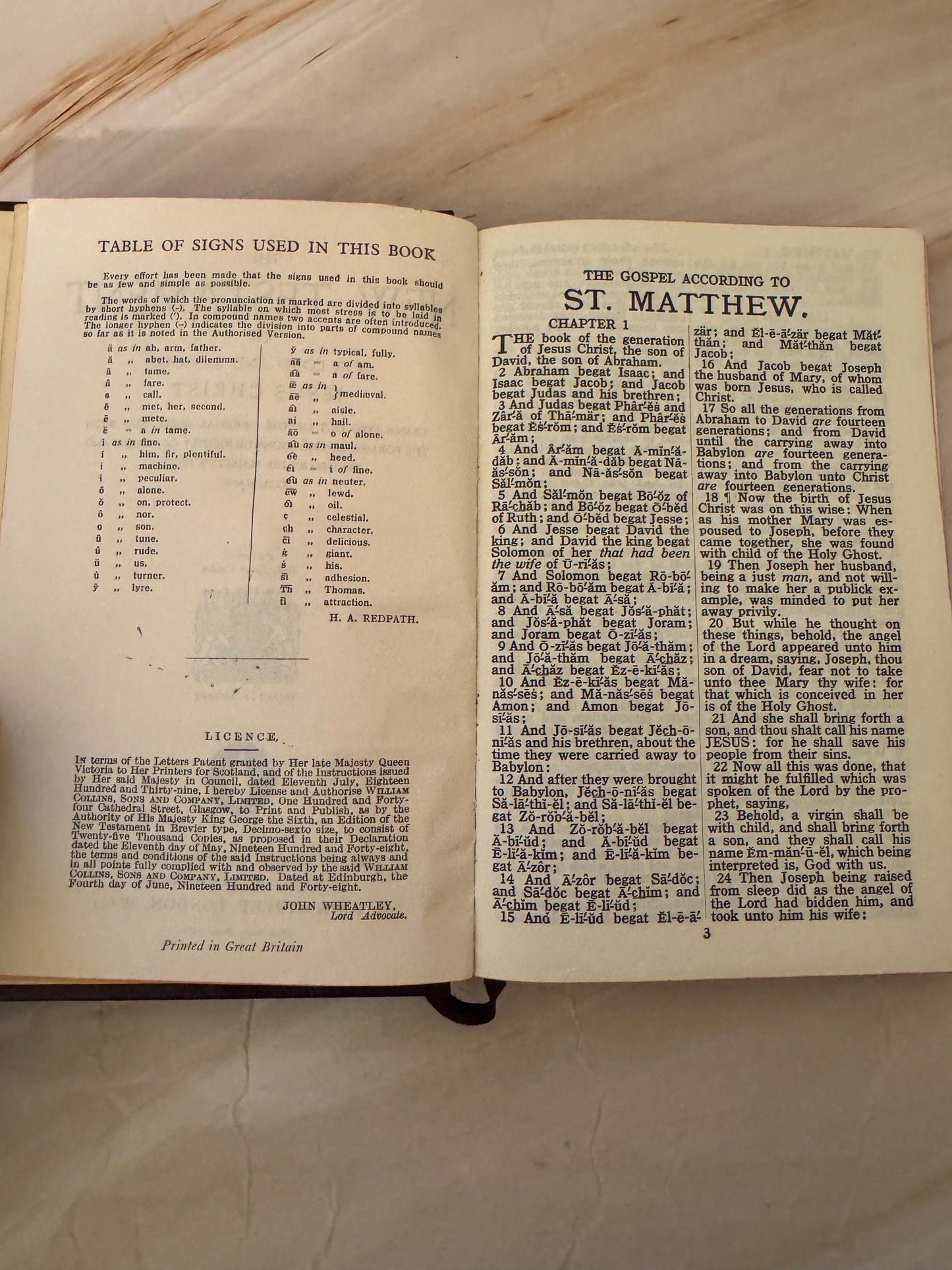 c.1945 Gideons New Testament and Psalms KJV Vintage Bible, Rare Pocket Bible, King James Version - Ref X648