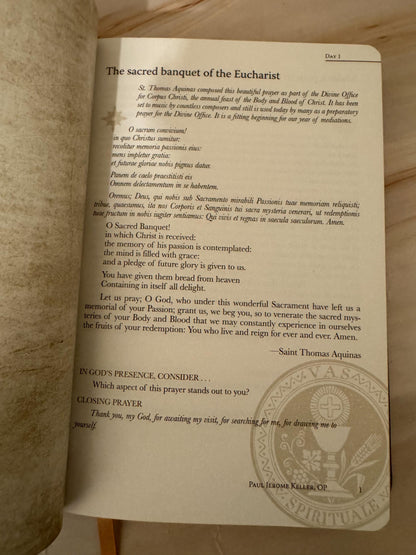 A Year With The Eucharist Catholic Devotional Book, Paul Jerome Keller OP - Ref X649