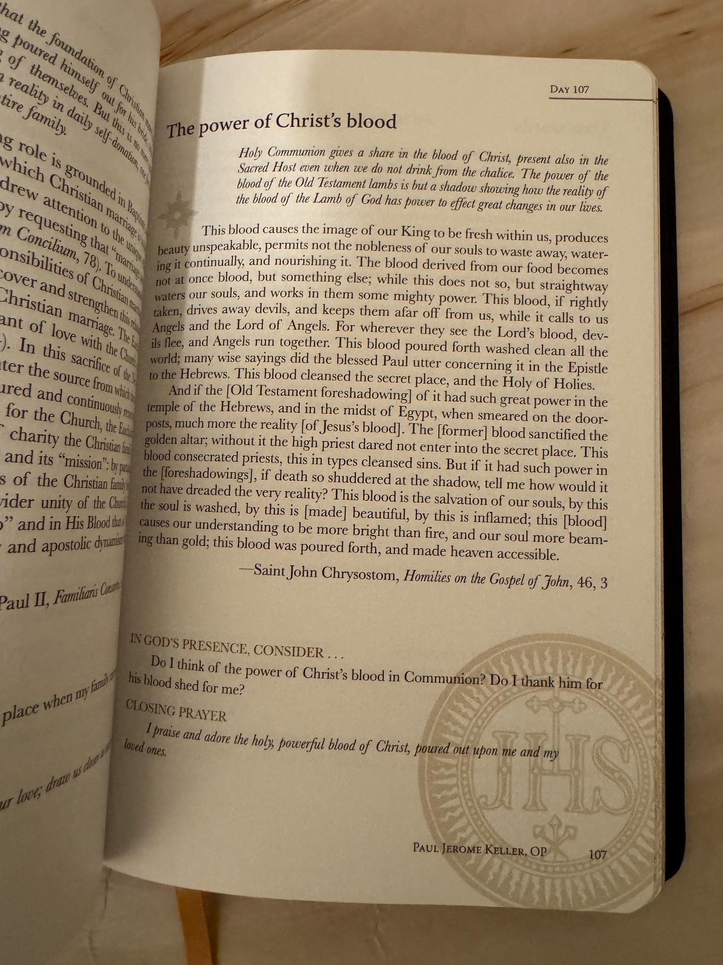 A Year With The Eucharist Catholic Devotional Book, Paul Jerome Keller OP - Ref X649