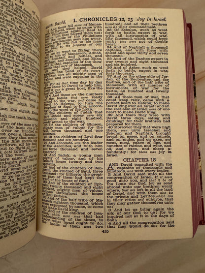 1960 Vintage Illustrated Holy Bible, Cambridge KJV Bible with Colour Plates - Ref X647