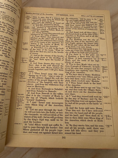 1800s Large Antique Family Bible, King James Version - Ref x464