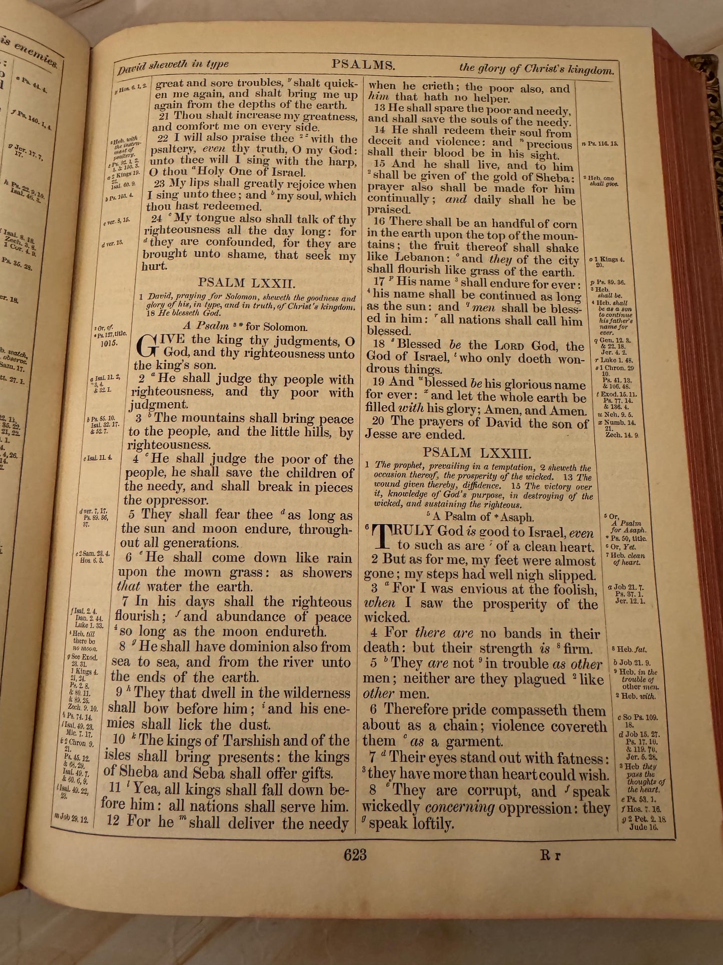1800s Large Antique Family Bible, King James Version - Ref x464