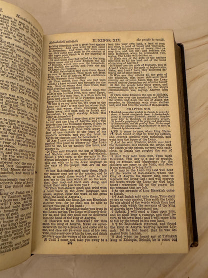 1886 Antique KJV Holy Bible, Oxford King James Bible, Victorian Family Bible - Ref X643