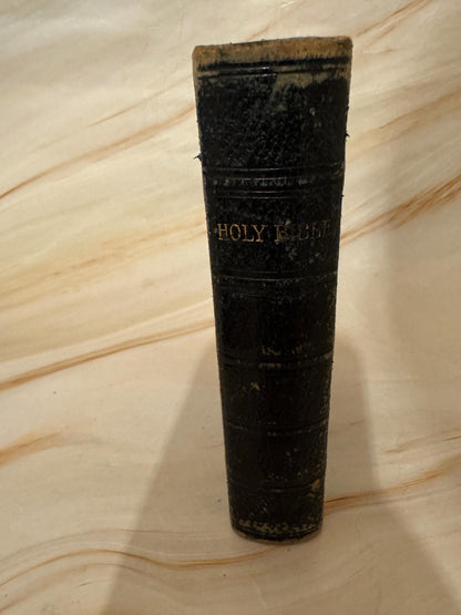 1886 Antique KJV Holy Bible, Oxford King James Bible, Victorian Family Bible - Ref X643