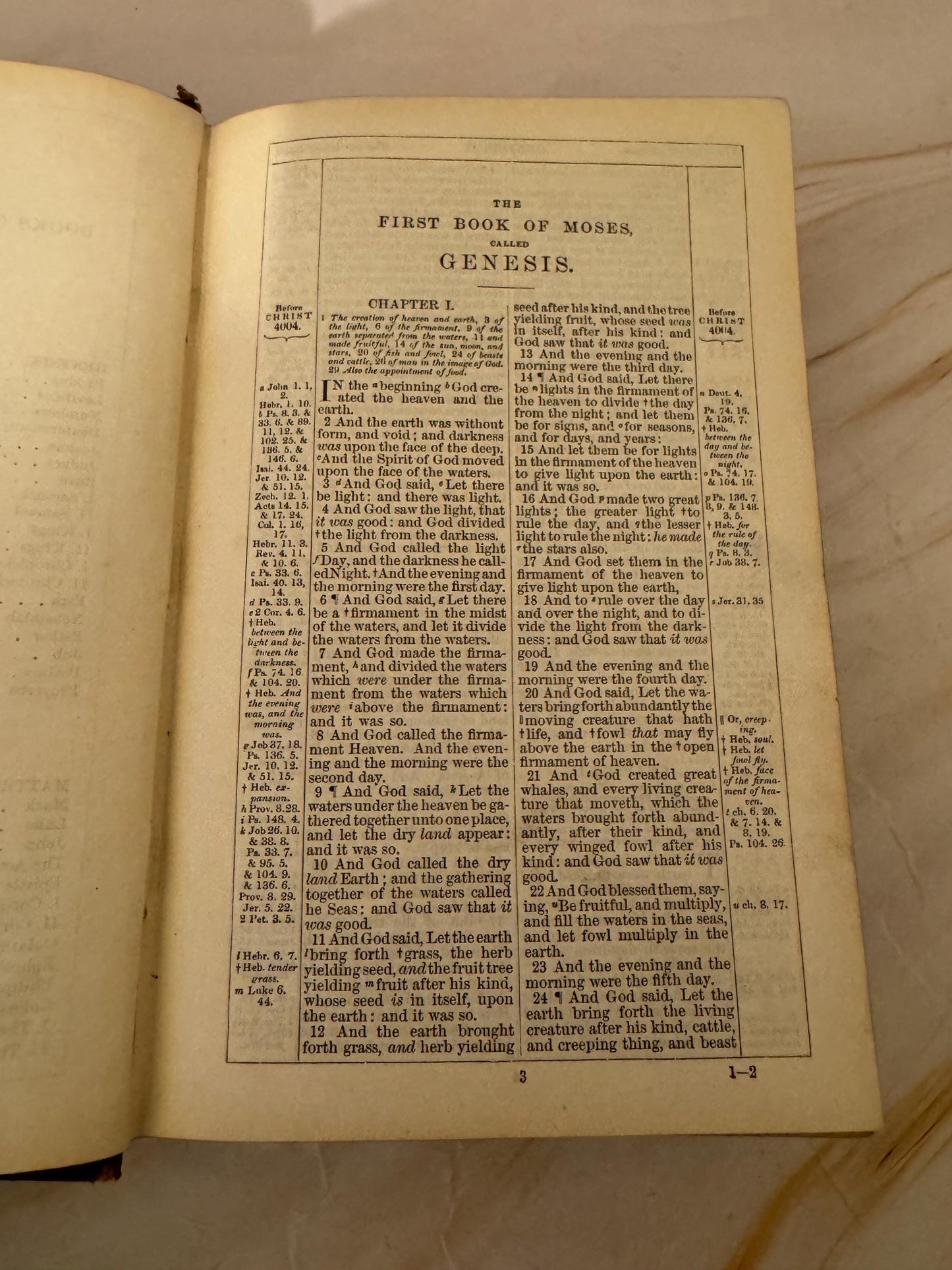 1888 Antique KJV Holy Bible, Victorian King James Bible, British and Foreign Bible Society - Ref X642